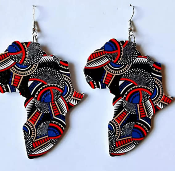 Boucles d'Oreilles Cartes d'Afrique