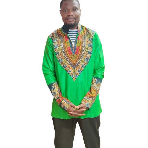 [Tenu africain en Bazin, pour vos cérémonies de mariages, fêtes traditionnelles, funérailles,] Chemise