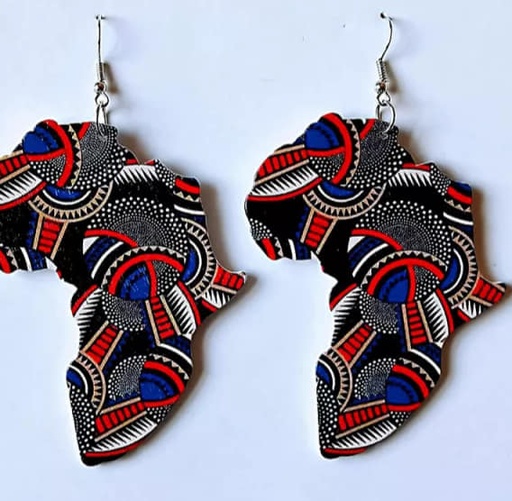 Boucles d'Oreilles Cartes d'Afrique